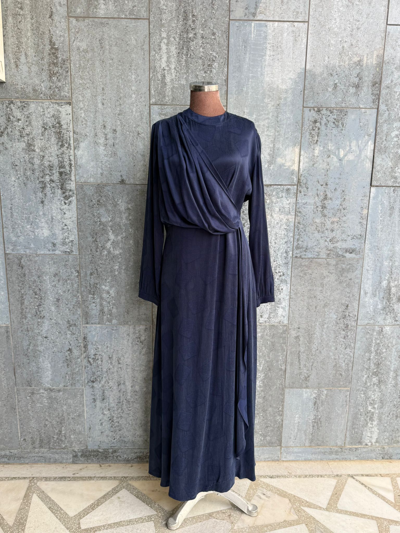 DEFRİNA #41110 VOLANLI CUPRO ELBİSE