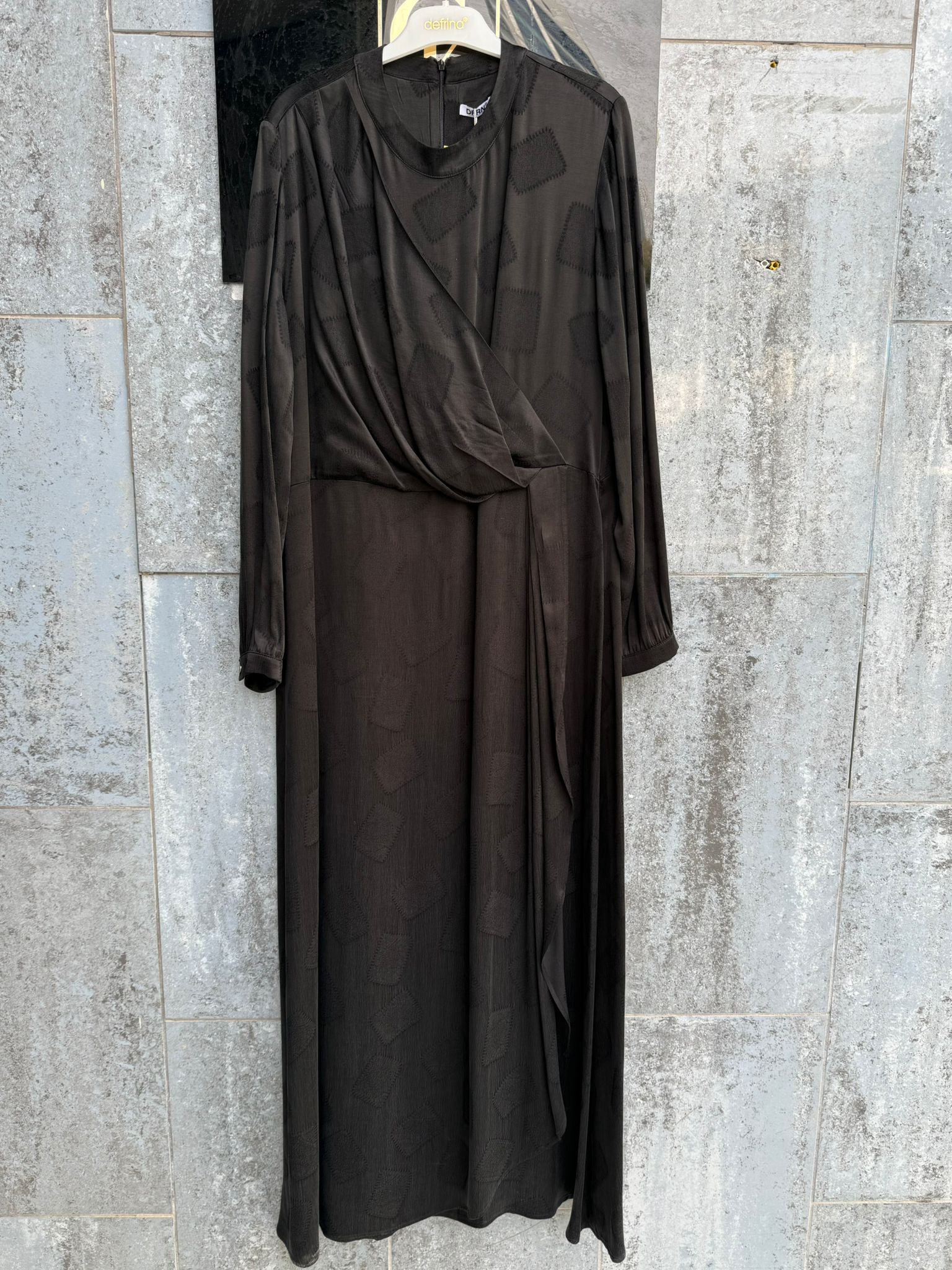 DEFRİNA #41110 VOLANLI CUPRO ELBİSE