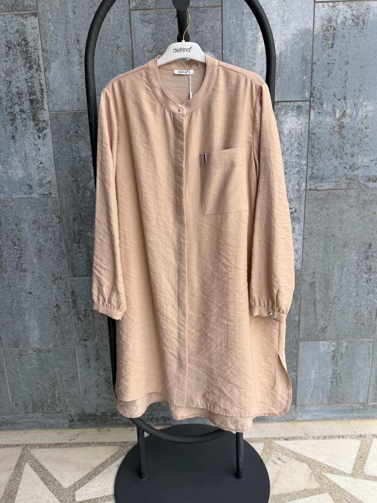 DEFRİNA #31268 CEPDETAYLI TENCEL TUNİK
