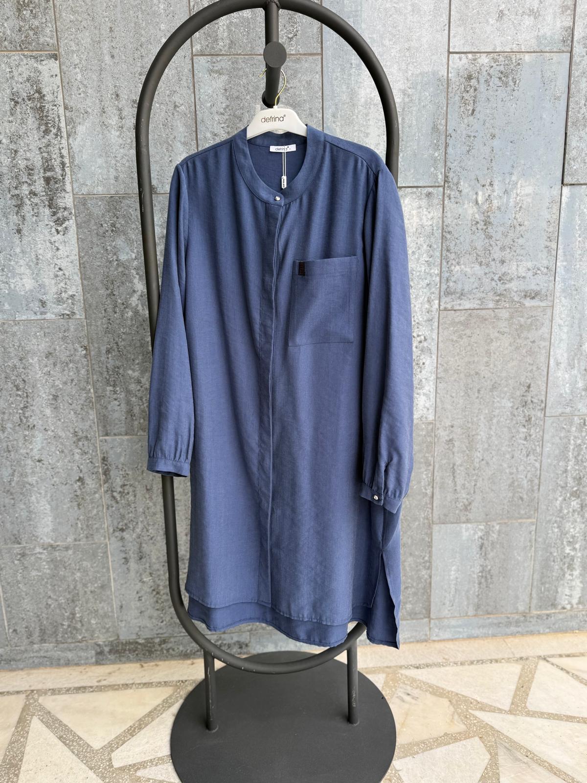 DEFRİNA #31268 CEPDETAYLI TENCEL TUNİK