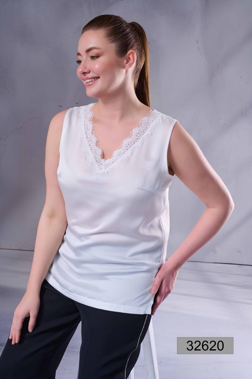 MUTLU ERTAN #30174 YAKA DANTELLİ BLUZ