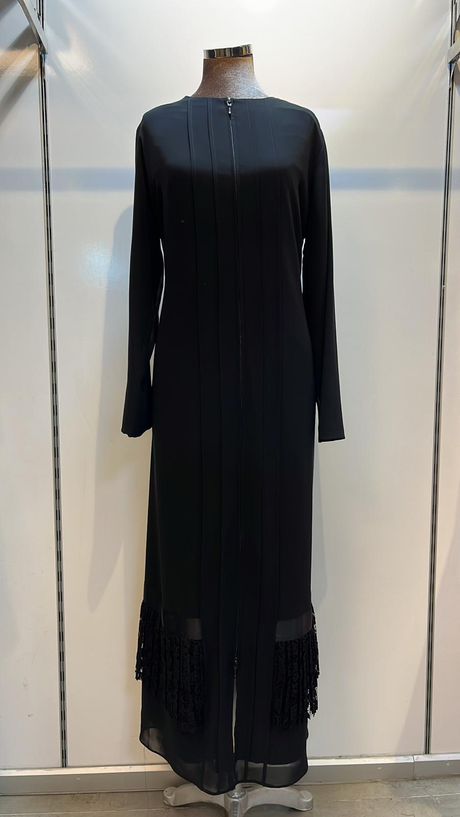 DANTELLİ ŞİFON ABİYE FERACE #25578