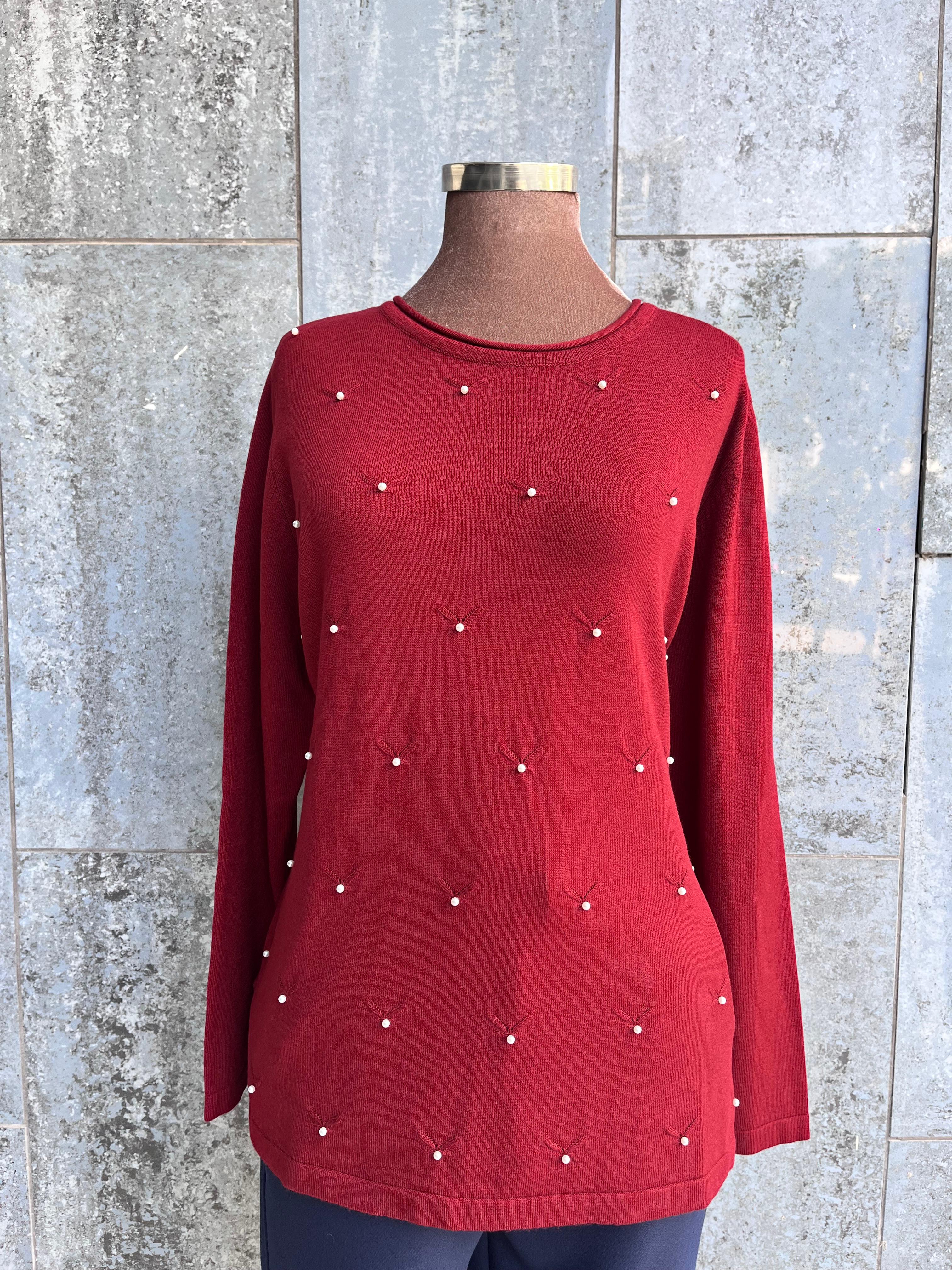 İNCİ İŞLEMELİ KAZAK #65371