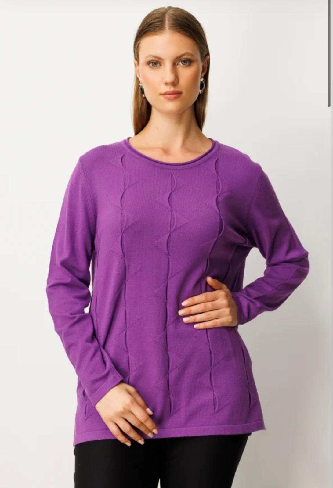 KENDİNDEN DESENLİ TRİKO KAZAK#65329