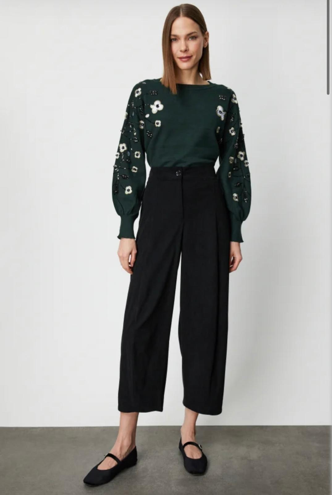 PİLELİ BOL PAÇA  KADİFE PANTOLON #64191