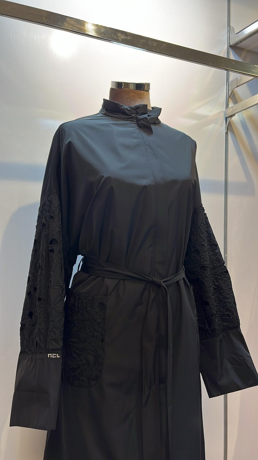 GÜPÜRLÜ DÜŞÜK KOL TRENÇKOT #25512