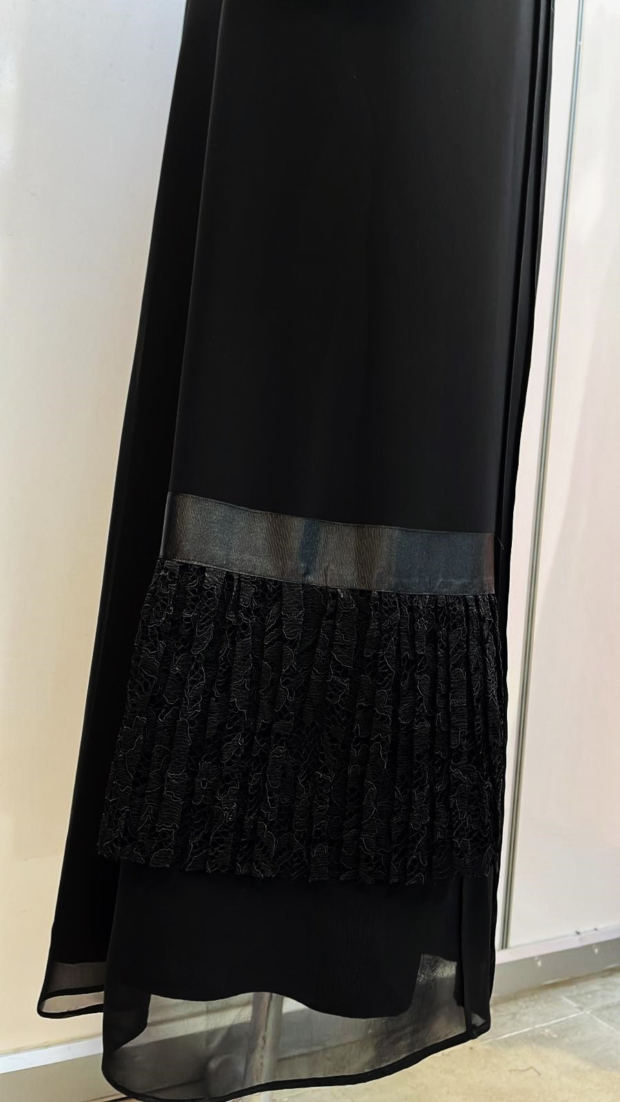 DANTELLİ ŞİFON ABİYE FERACE #25578