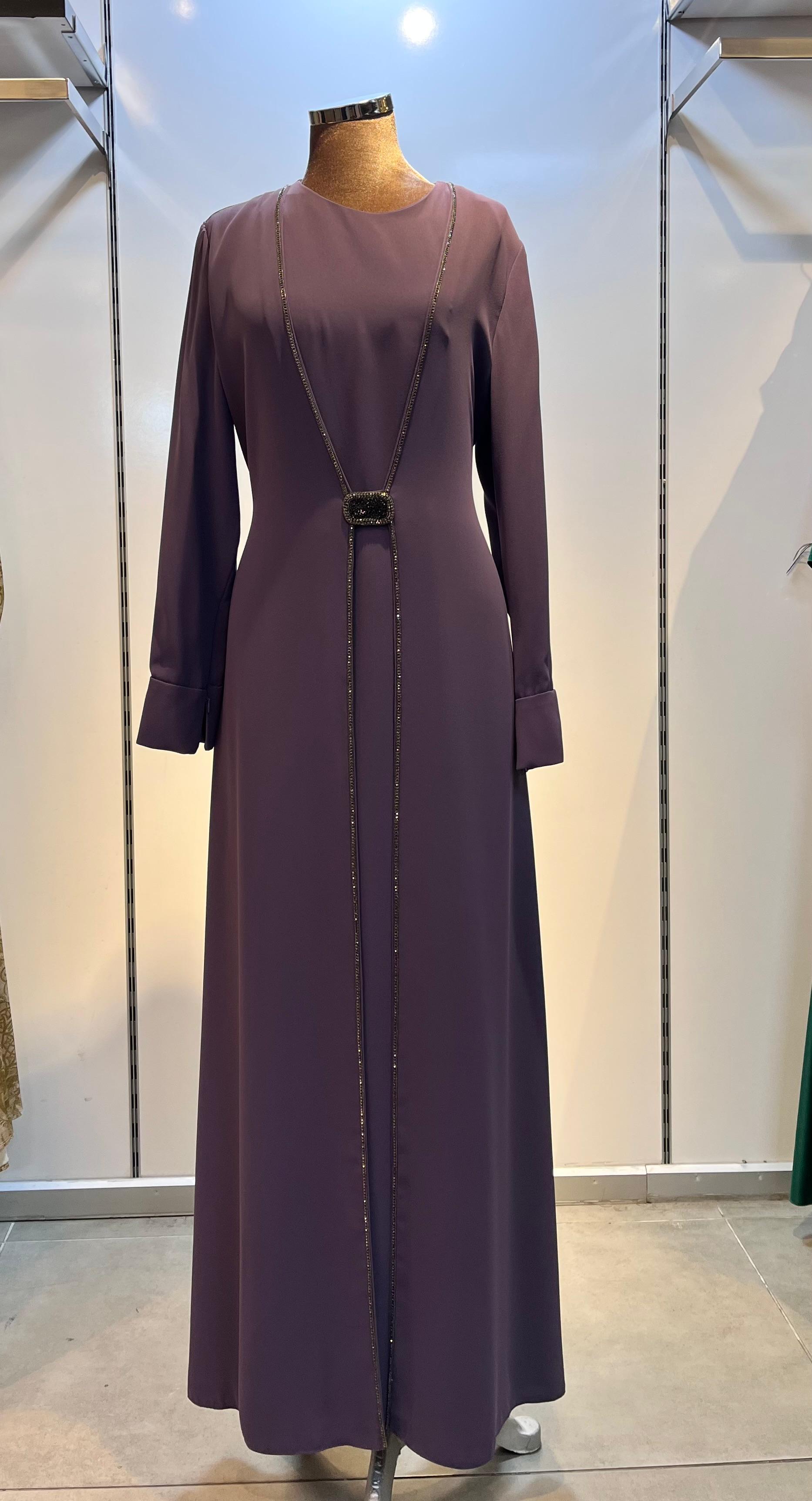 ŞERİT DESENLİ ELBİSE