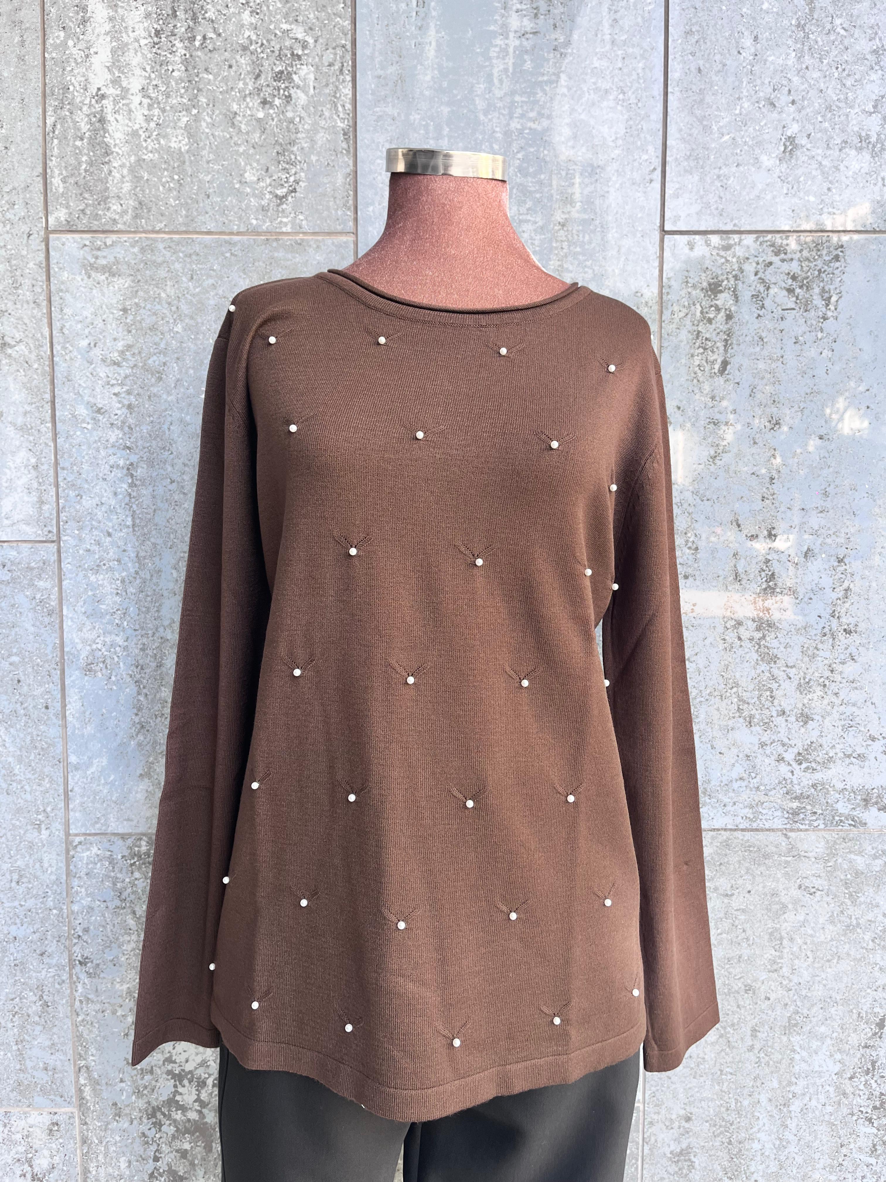 İNCİ İŞLEMELİ KAZAK #65371