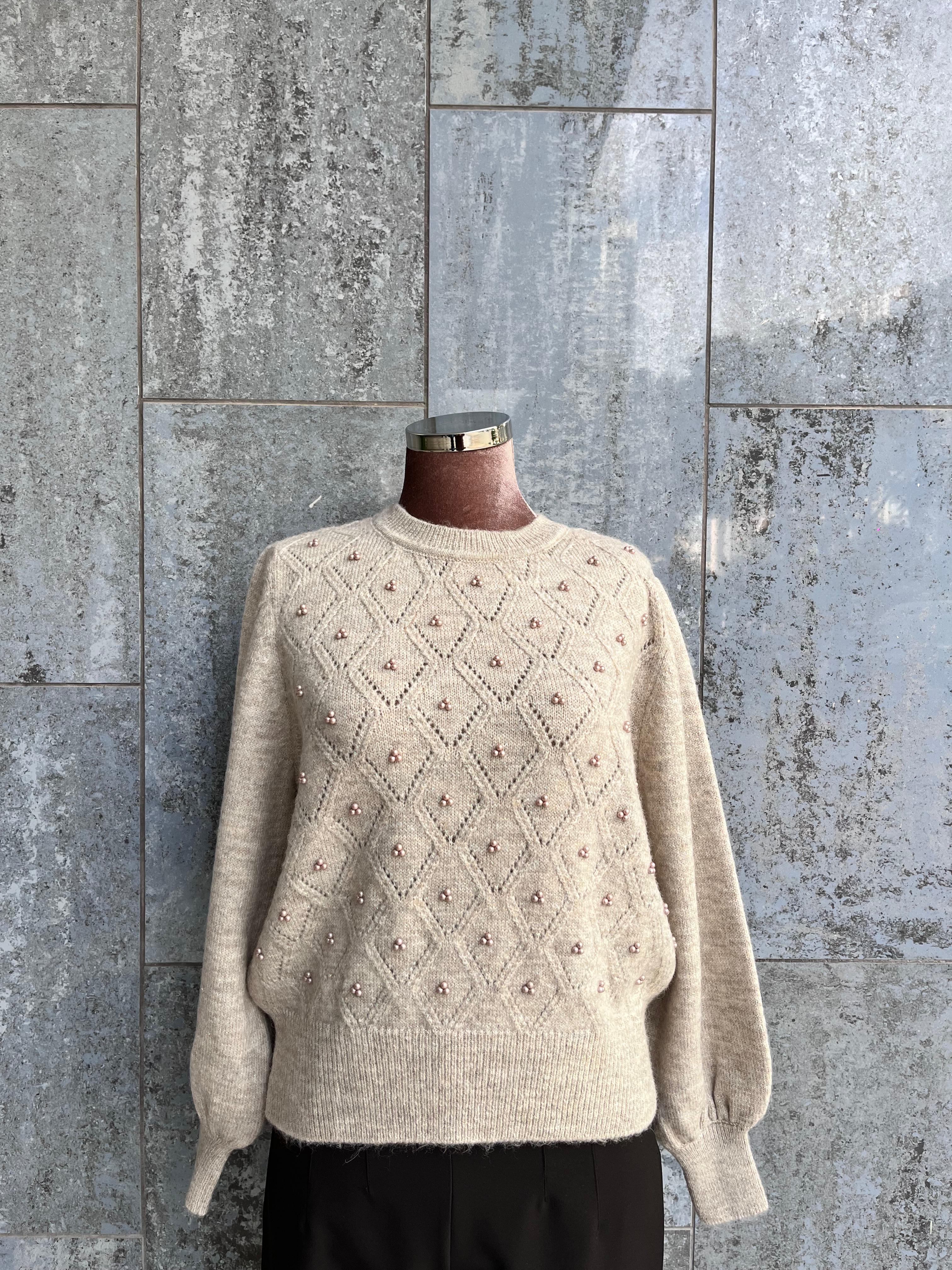 İNCİ DETAYLI KAZAK #63316