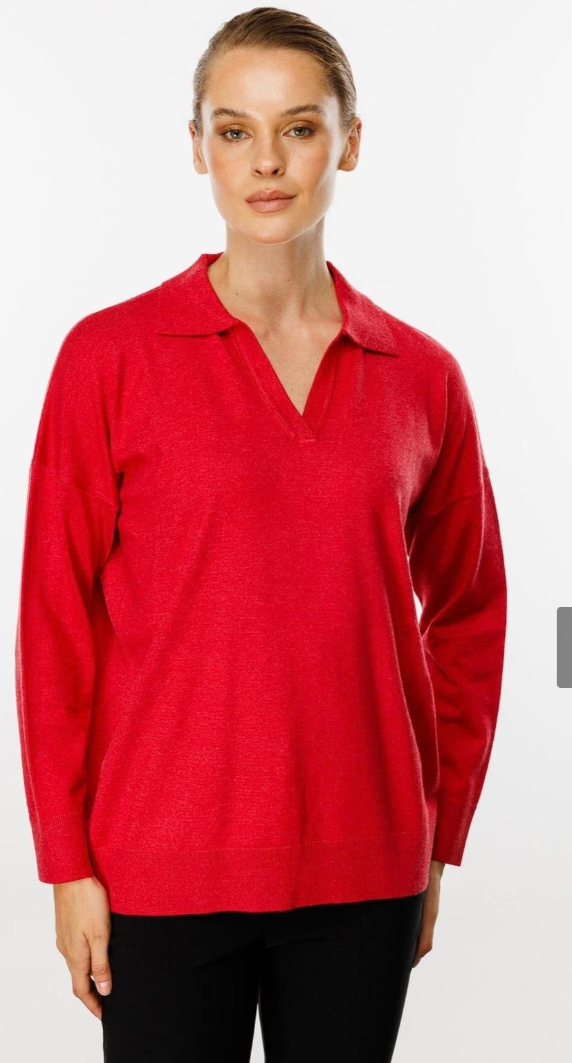 POLO YAKA TRİKO BLUZ #20076