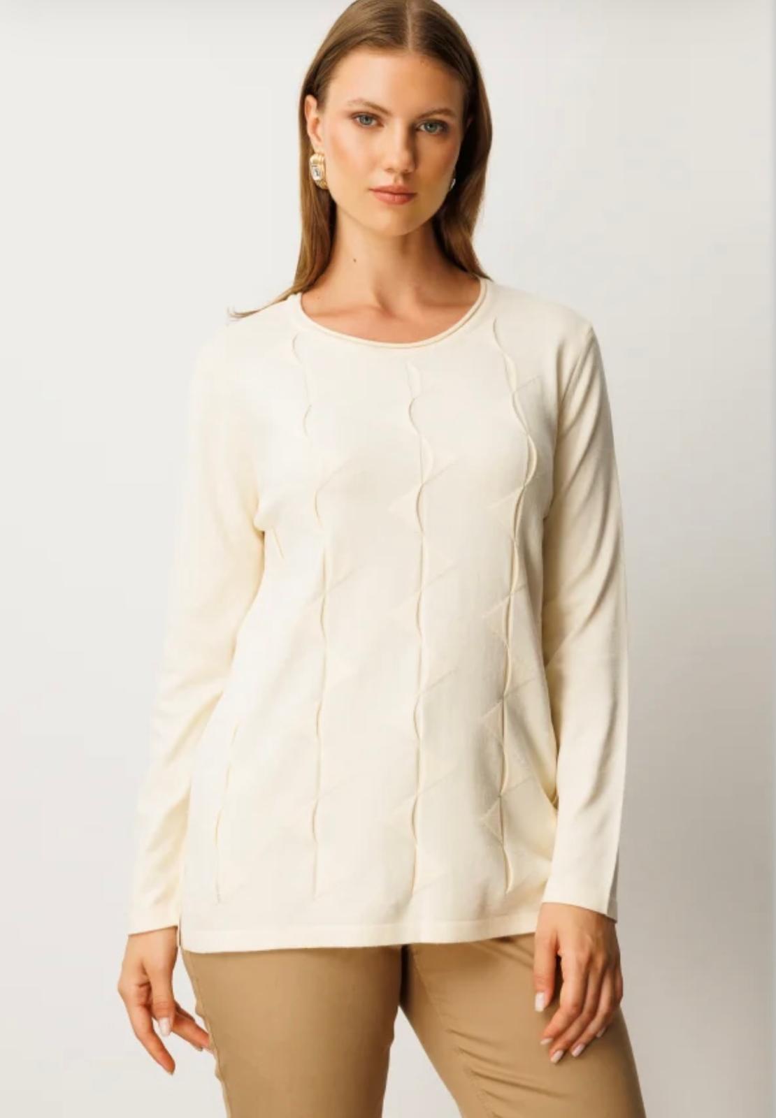 KENDİNDEN DESENLİ TRİKO KAZAK#65329