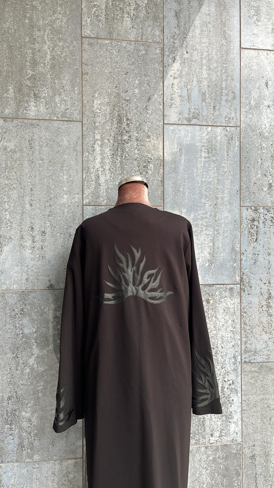 DERİ APLİKELİ FERACE #25532